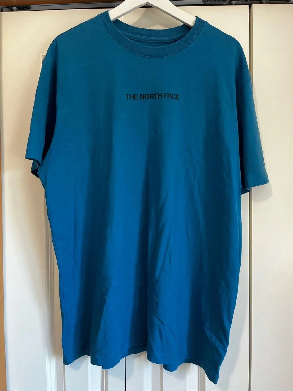 The North Face Men's Teal Blue Graphic Short Sleeve Tee